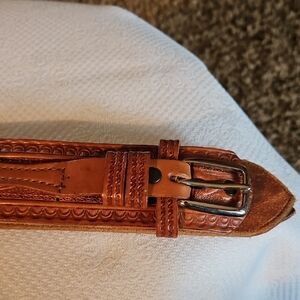 Vogel Of Texas Frontier Men's Brown Leather Belt Sz 38